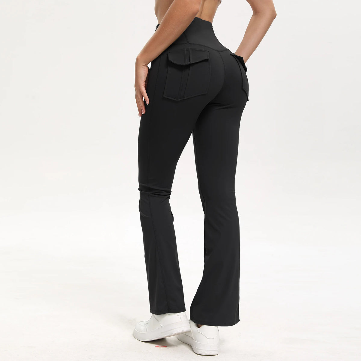 High Waisted Flared Pants High Waisted Black Standard