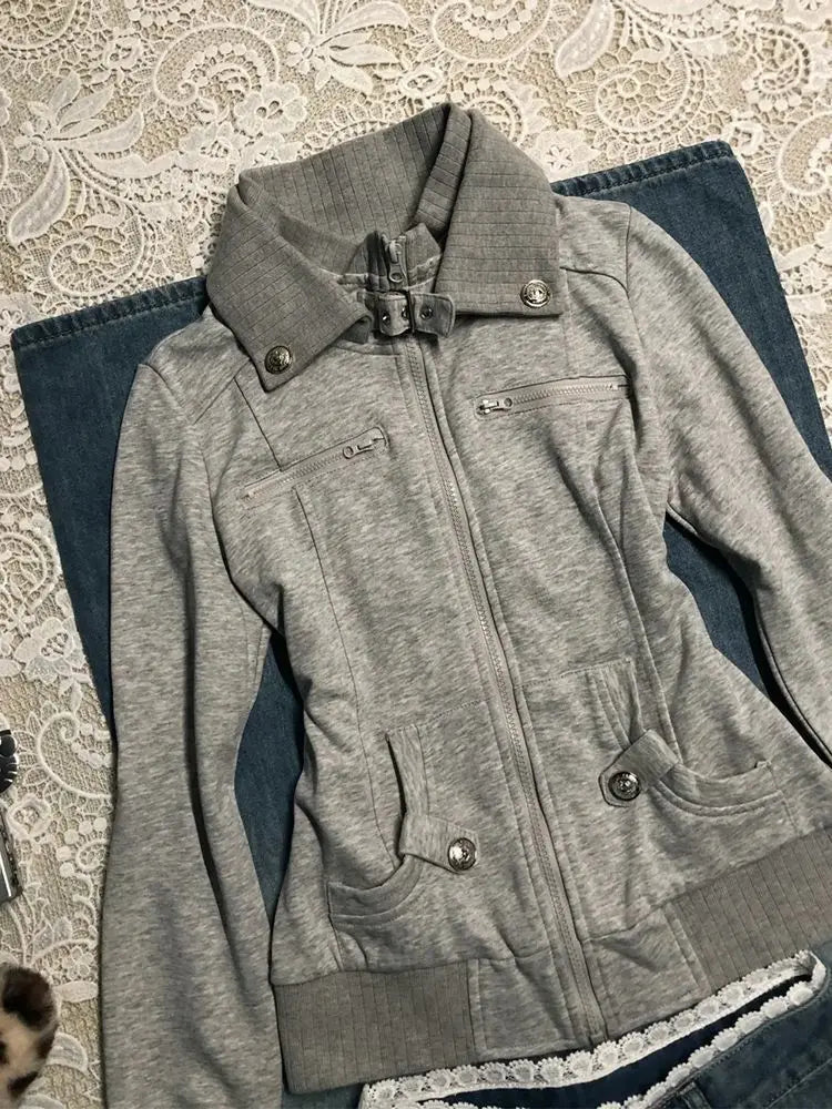 Hoodies Vintage Harajuku Hoodie Graphic Zip Up
