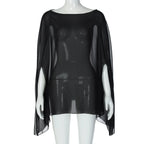 Sheer Chiffon black