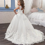 Girls Color block Lace Dress