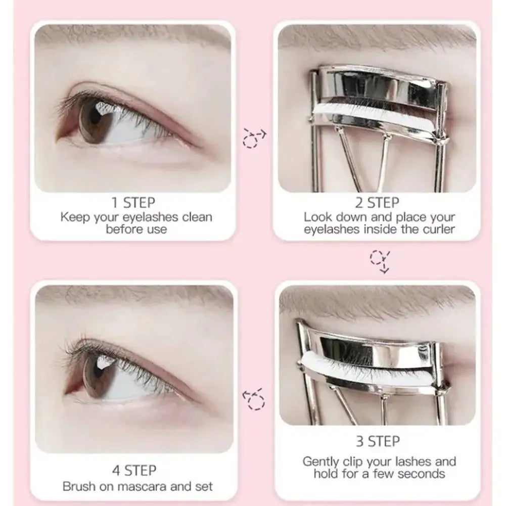 Curved Eyelash Curler with Tweezers