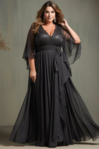 Flycurvy Plus Size Dress Lace black