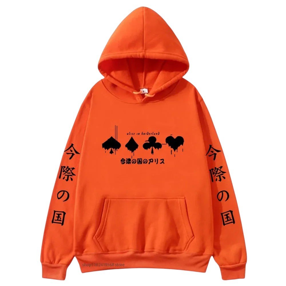 Alice Borderland Graphic Hoodie orange