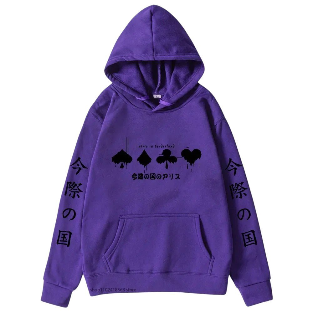 Alice Borderland Graphic Hoodie Purple