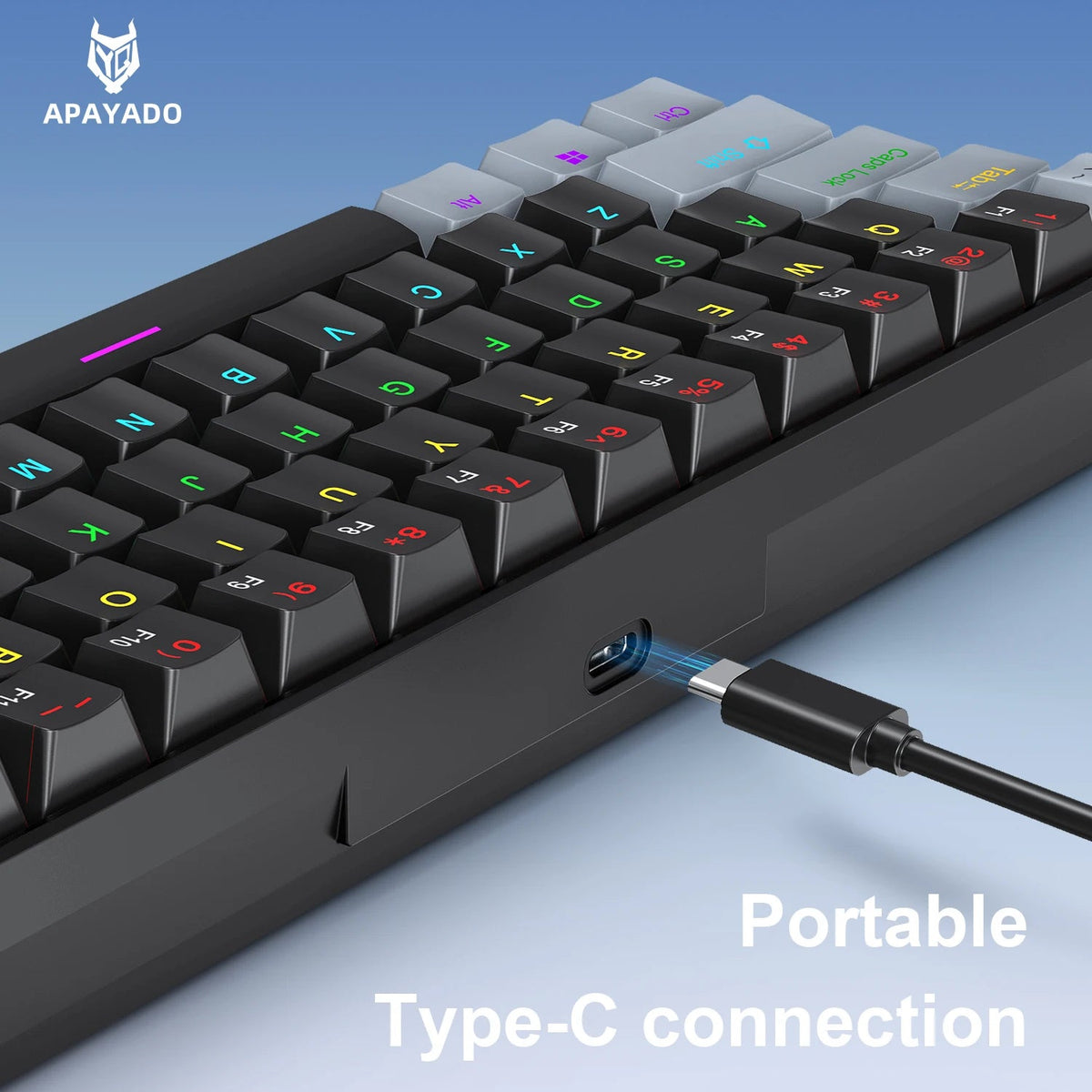 APAYADO K61 Compact Wired Mechanical Keyboard