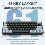 APAYADO K61 Compact Wired Mechanical Keyboard