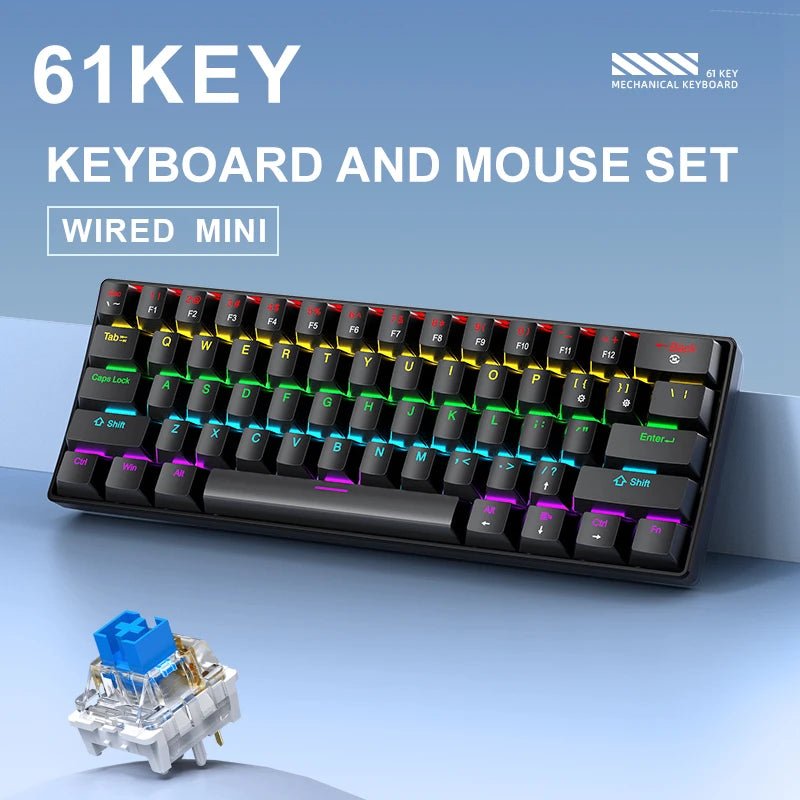 APAYADO K61 Compact Wired Mechanical Keyboard