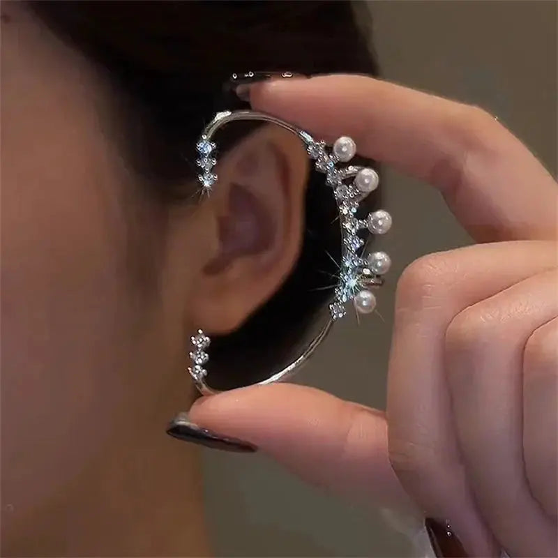 Silver Color Pearl Earrings