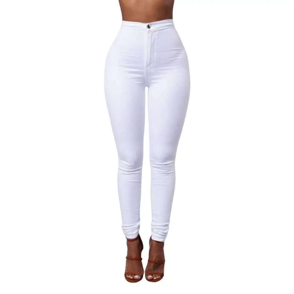 Black High Waist Jeans High Waisted Stretch White