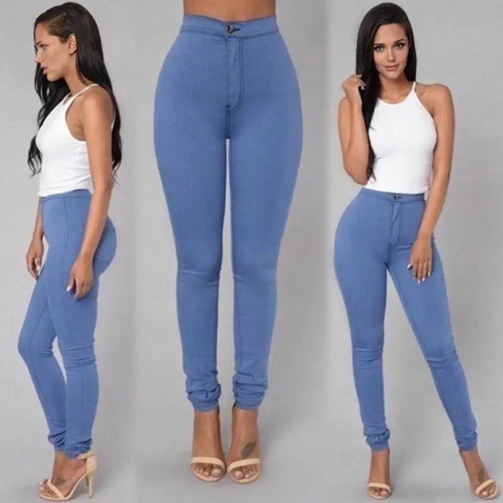 Black High Waist Jeans High Waisted Stretch