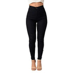Black High Waist Jeans High Waisted Stretch Black