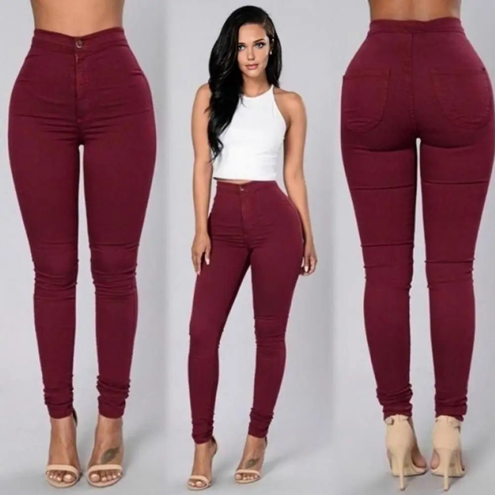 Black High Waist Jeans High Waisted Stretch