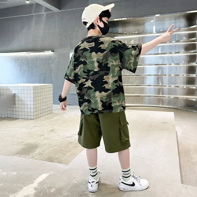 Boys Camo Piece Short Sleeve