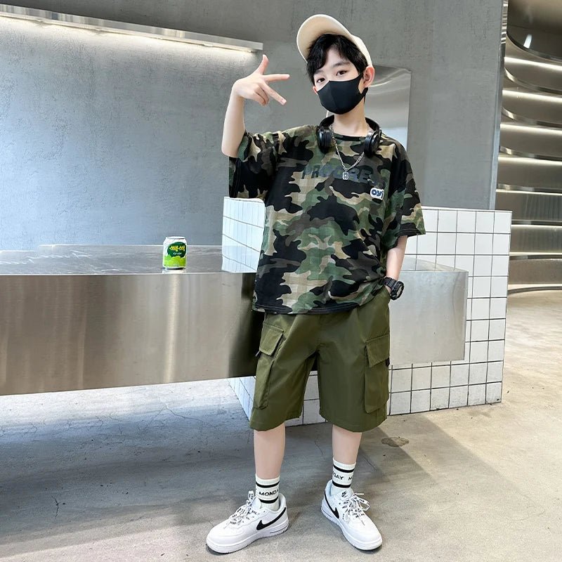 Boys Camo Piece Short Sleeve