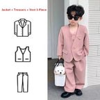 Boys Piece Blazer Jacket Pink 3-piece