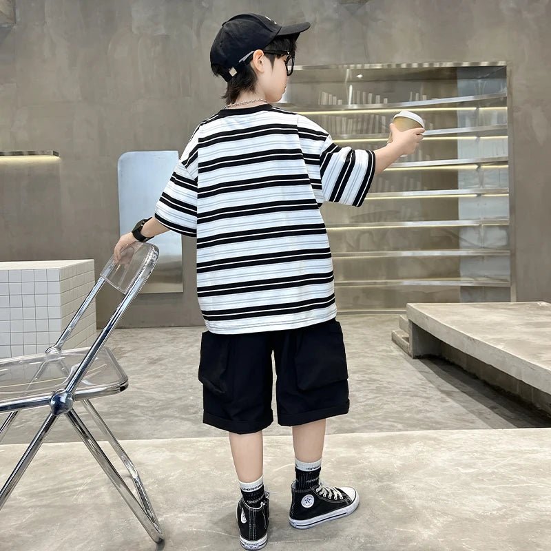 Boys Striped Set T Shirt