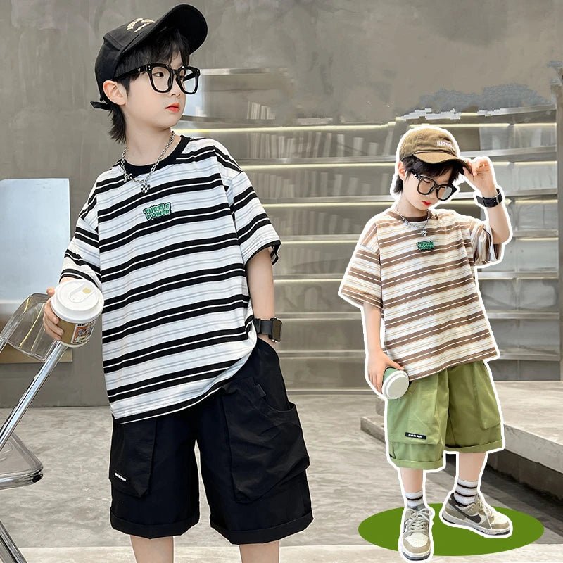 Boys Striped Set T Shirt