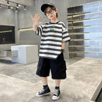 Boys Striped Set T Shirt
