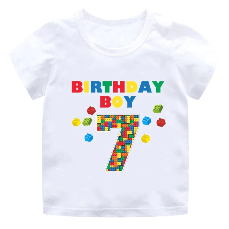 Childrens Birthday Number T Shirt Graphic
