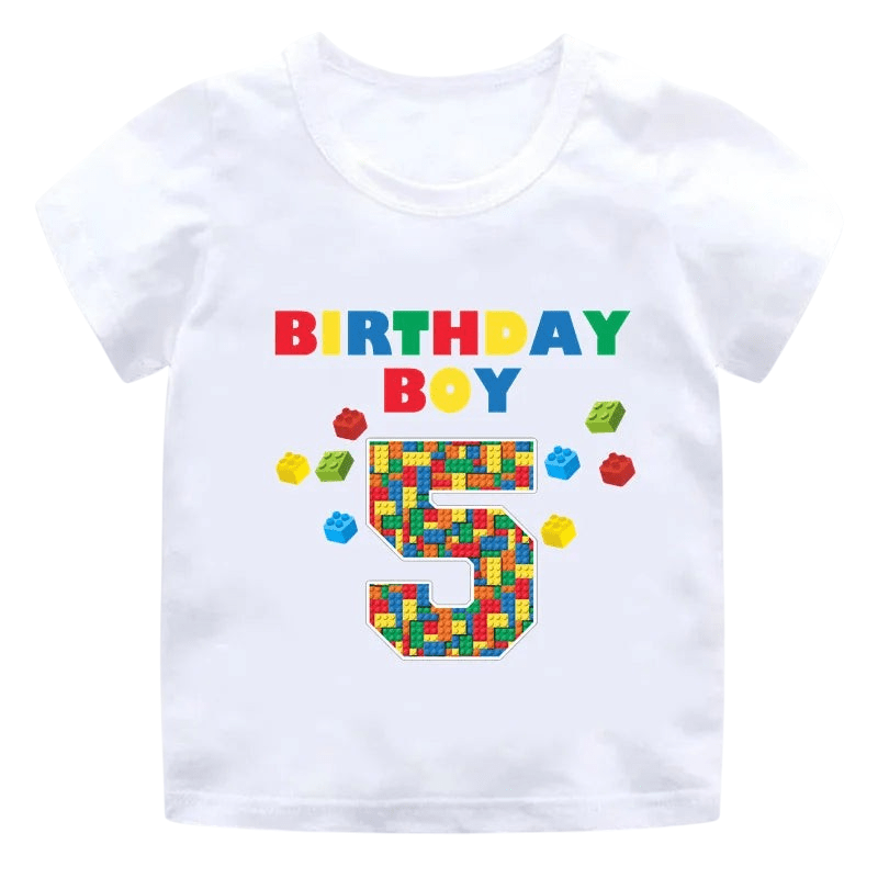 Childrens Birthday Number T Shirt Graphic ooo2747N