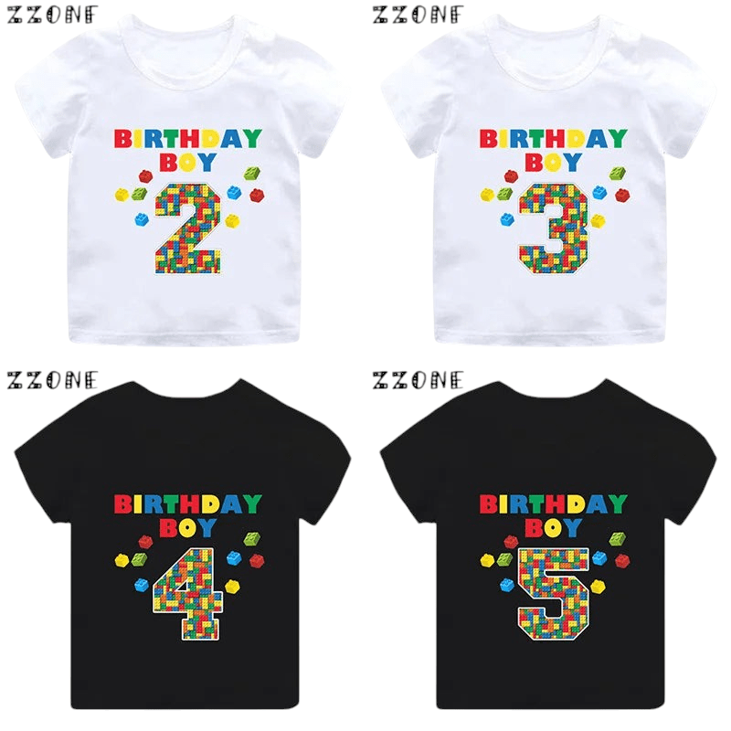 Childrens Birthday Number T Shirt Graphic