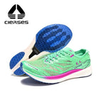 CIERSES Men's Mesh Lace-Up Running Shoes green