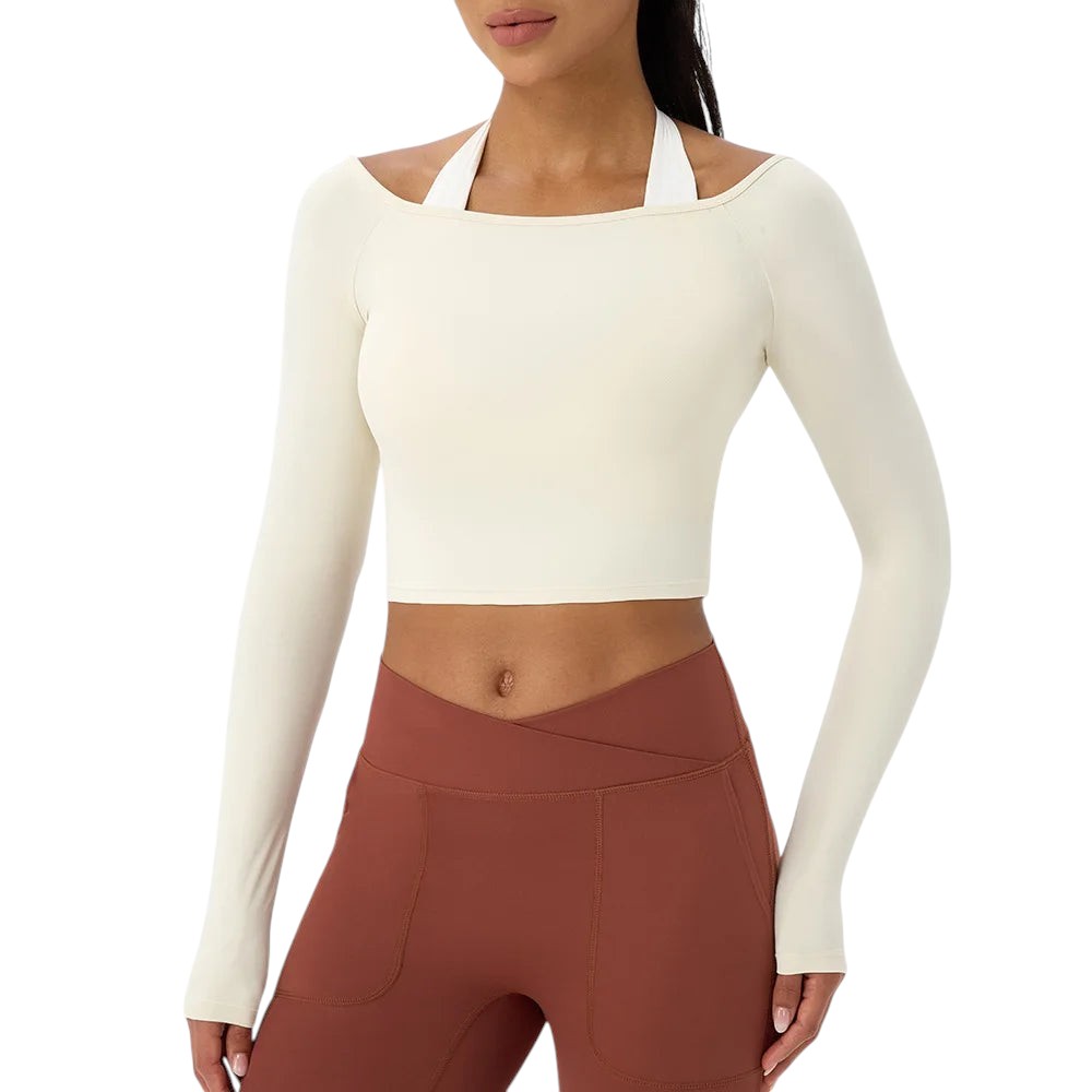 Athletic Long Sleeve Top White