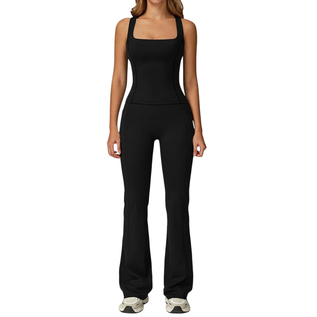 Athletic Two piece Flare Leggings Advanced Black-2 China Mainland