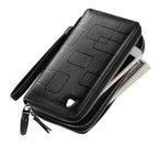 Double Zipper Wristlet Zip Up Wallet