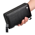 Double Zipper Wristlet Zip Up Wallet