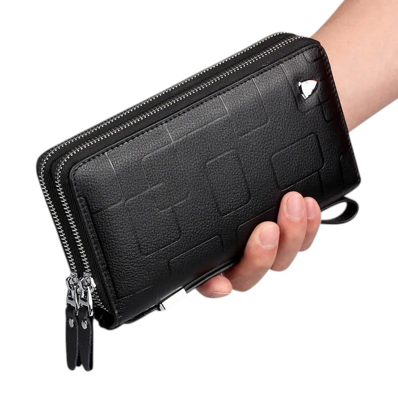 Double Zipper Wristlet Zip Up Wallet