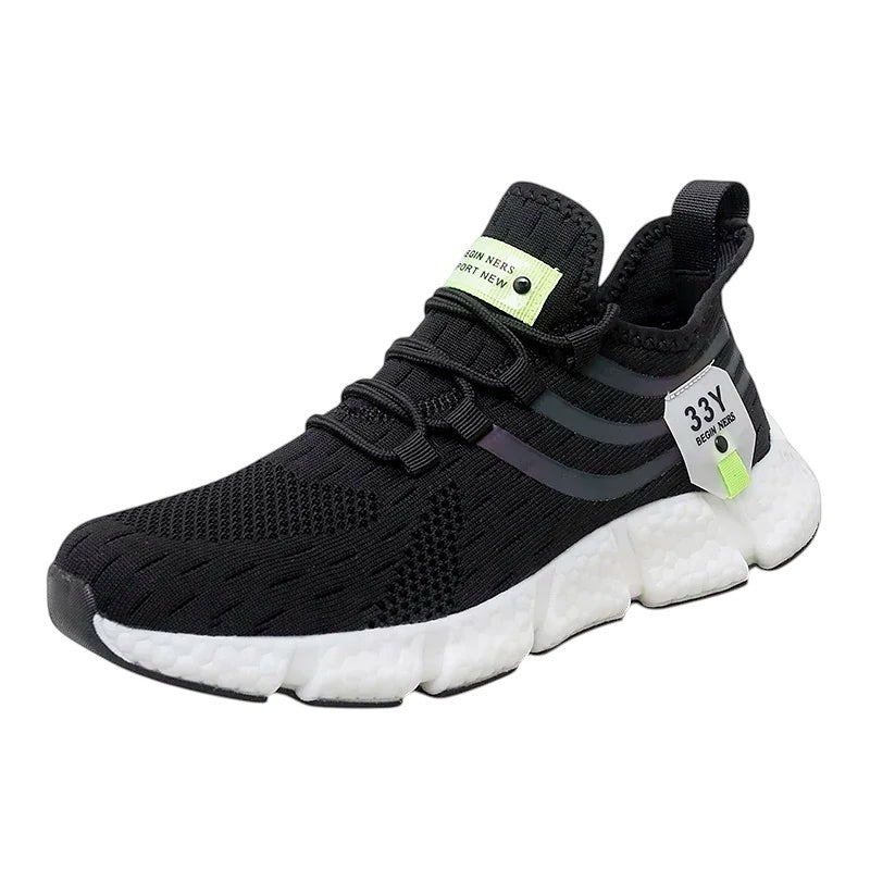 Athletic Running Sneakers Black and White