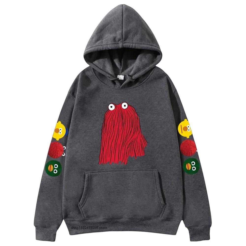 Comfort Character Graphic Hoodie Dark Gray