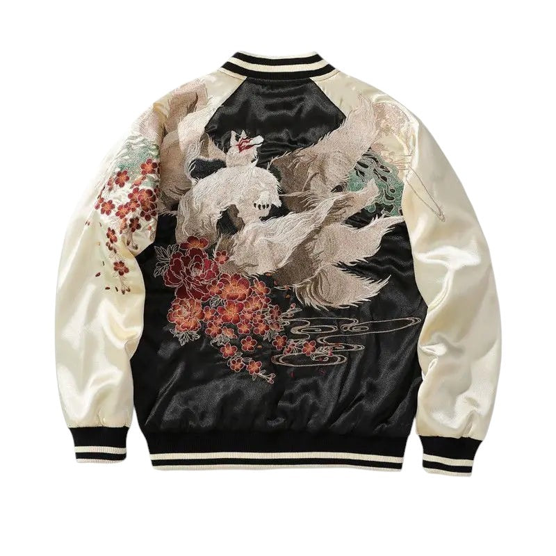 Embroidered Bomber With Jacket Floral