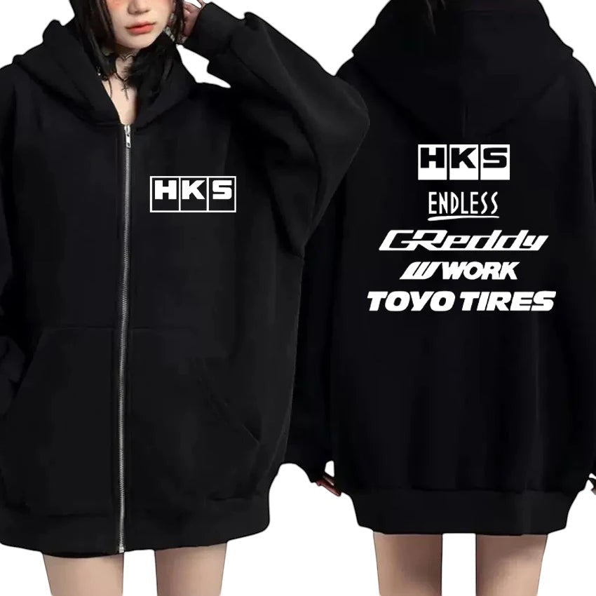 Comfort Graphic Zip Hoodie Zip Up