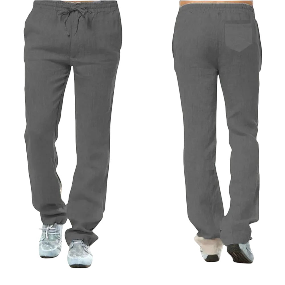 Comfort Linen Blend Pants GRAY