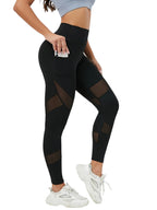 Mesh Panel Active Leggings black