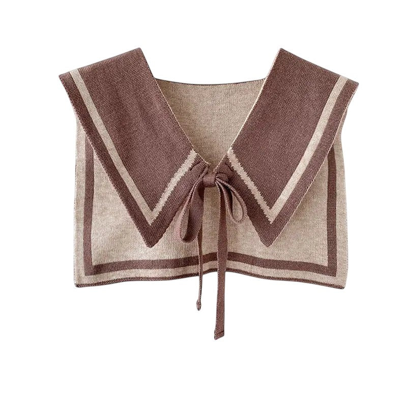 Knit Sailor Collar Coffee