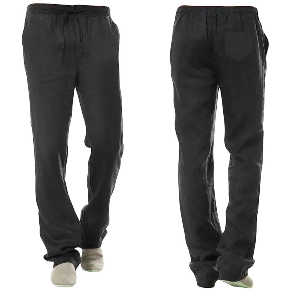 Comfort Linen Blend Pants black