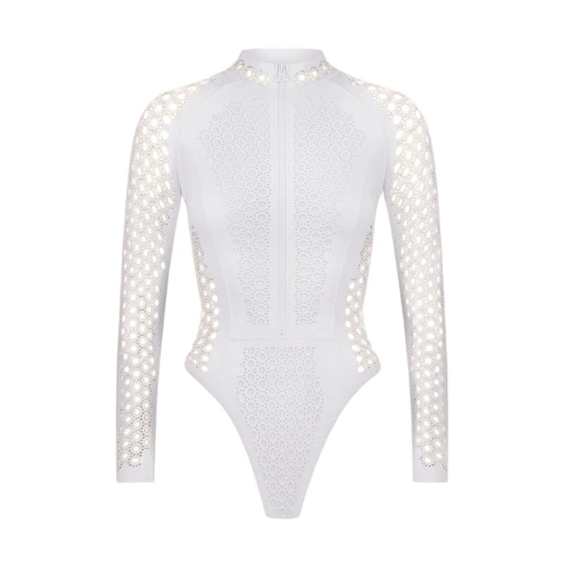 Long Sleeve Lace Swimsuit