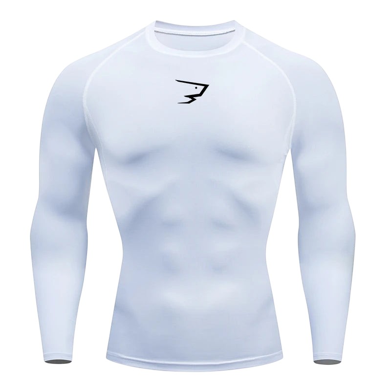 Long Sleeve Compression Shirt white 1