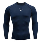 Long Sleeve Compression Shirt navy blue