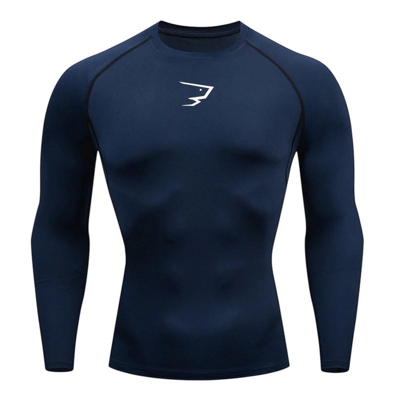 Long Sleeve Compression Shirt navy blue