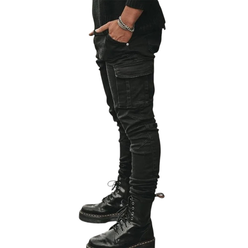 Skinny Fit Cargo Jeans