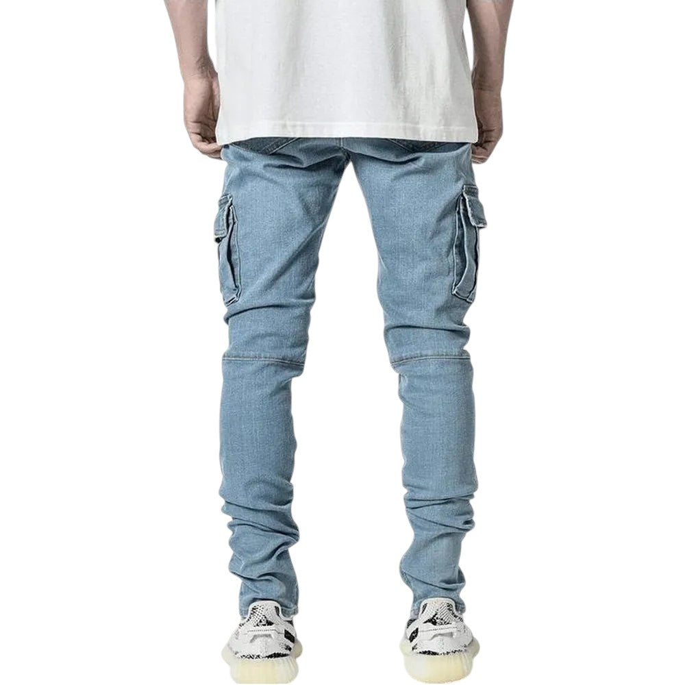Skinny Fit Cargo Jeans