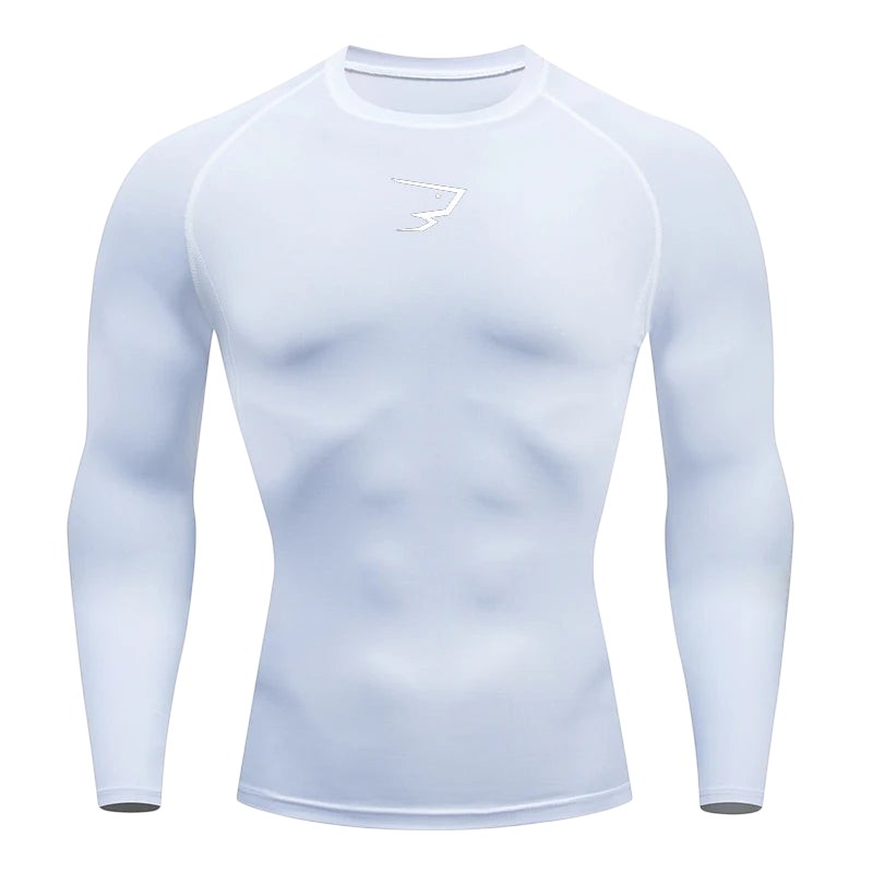 Long Sleeve Compression Shirt white