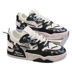 Sneakers With Graphic White and black