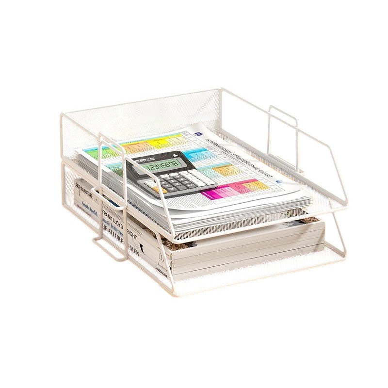 Comfort Mesh Desk 2-Tier-White