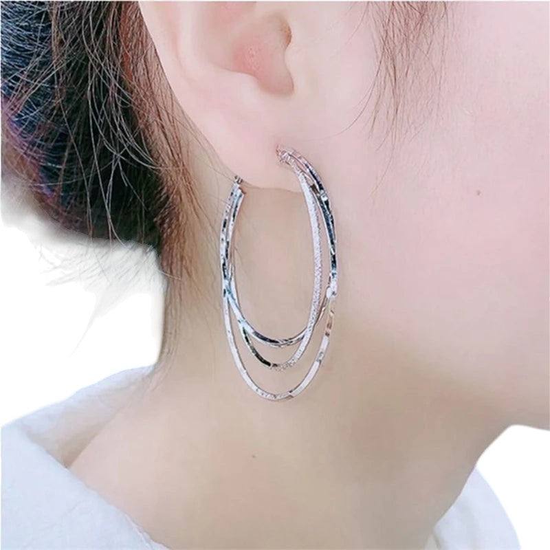 Multi layered Hoop Earrings