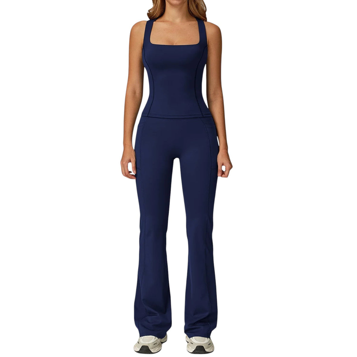 Athletic Two piece Flare Leggings Midnight Blue-2 China Mainland